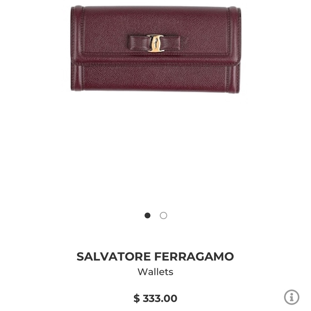 Salvatore Ferragamo Wallet in Maroon